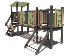 Lekestativ med tårn og sklie