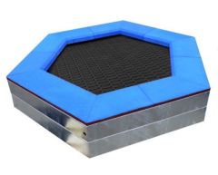Stor nedgravd sekskantet trampoline HEX (1,8 x 2,0 m)