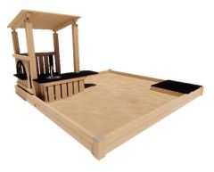 3,0 x 3,0 m sandkasse med lekekjøkken