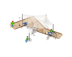 Baby lekestativ HARENA 19 med solseil