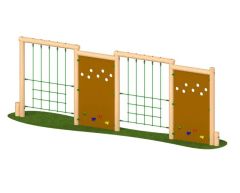 Dobbeltsidig kombinert klatrevegg