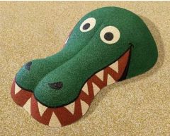 3D EPDM gummidyr Krokodille